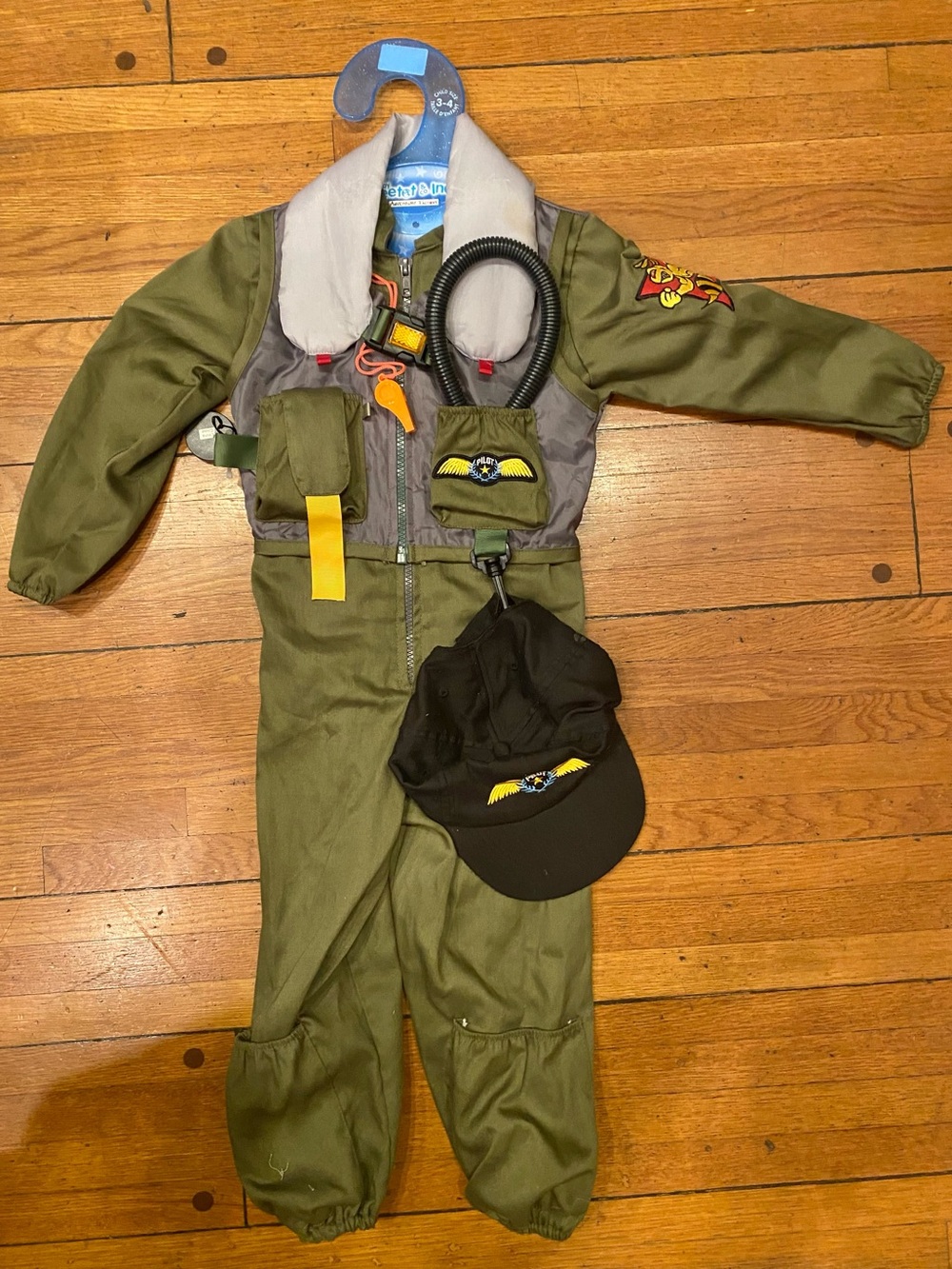 Jet Pilot Air Force Fire Fighter TOP GUN Halloween Youth Child Sz 3-4T NOS